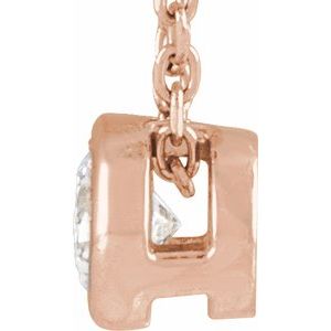 Diamond 1/10 ct Solitaire Bezel-Set Necklace