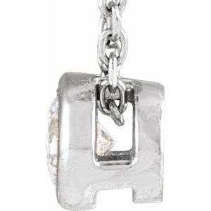 Diamond 1/10 ct Solitaire Bezel-Set Necklace