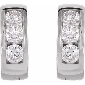 1/3 ct Diamond Hinged Hoop Earrings