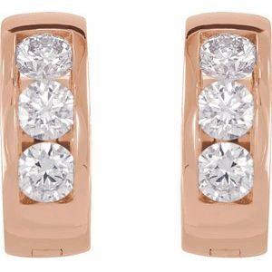 1/3 ct Diamond Hinged Hoop Earrings