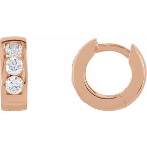 1/3 ct Diamond Hinged Hoop Earrings