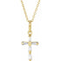 14k-yellow-imitation-white-cubic-zirconia-cross-youth-15"-necklace