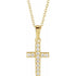 14k-yellow-imitation-white-cubic-zirconia-cross-15"-necklace