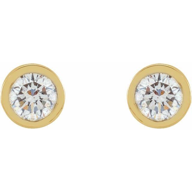 14k-yellow-1/10-ctw-lab-grown-diamond-micro-bezel-set-earrings