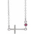 sterling-silver-natural-pink-tourmaline-sideways-cross-16-18"-necklace