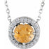 14k-white-natural-citrine-&-.05-ctw-natural-diamond-halo-style-16"-necklace