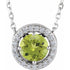 sterling-silver-imitation-peridot-&-.05-ctw-natural-diamond-halo-style-16"-necklace
