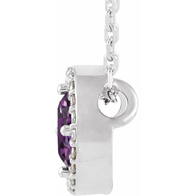 sterling-silver-imitation-alexandrite-&-.05-ctw-natural-diamond-halo-style-16"-necklace