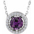 14k-white-lab-grown-alexandrite-&-.05-ctw-natural-diamond-halo-style-16"-necklace