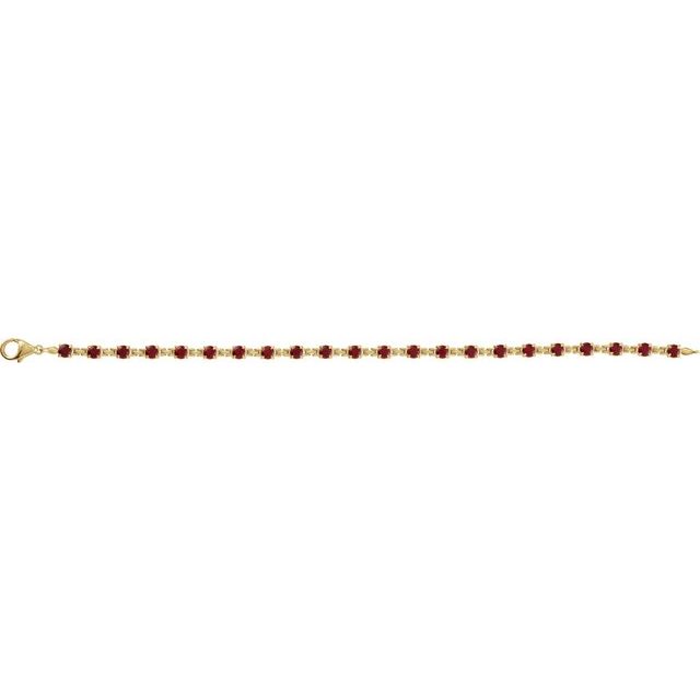 14k-yellow-natural-mozambique-garnet-7-1/4"-line-bracelet
