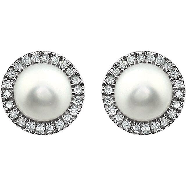 14k-white-cultured-white-freshwater-pearl-&-1/8-ctw-natural-diamond-earrings