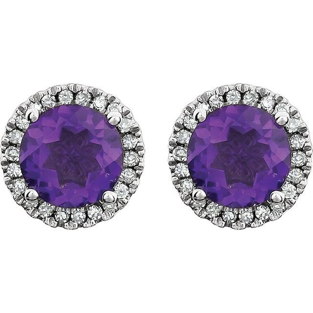 14k-white-natural-amethyst-&-1/8-ctw-natural-diamond-earrings