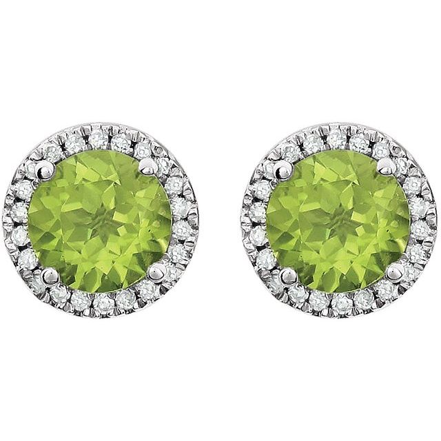 14k-white-natural-peridot-&-1/8-ctw-natural-diamond-earrings
