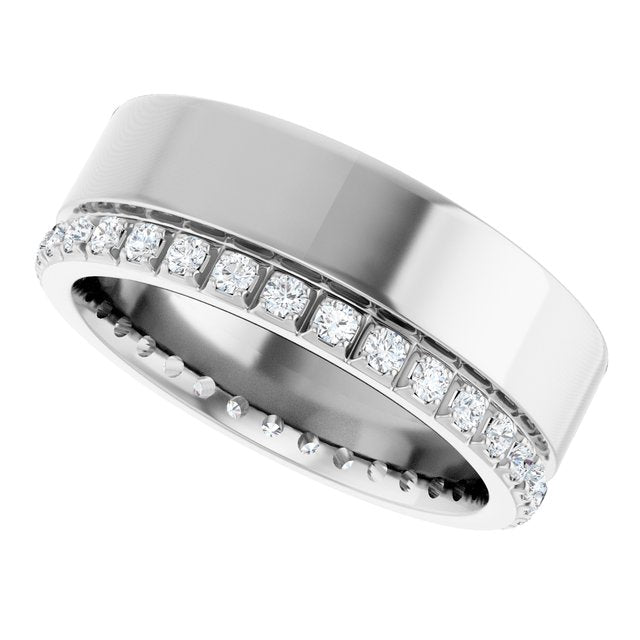 14k-white-1/4-ctw-natural-diamond-accented-band-size-4