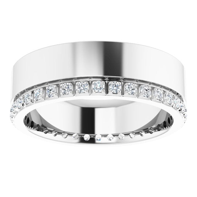 14k-white-1/3-ctw-lab-grown-diamond-accented-band-size-6