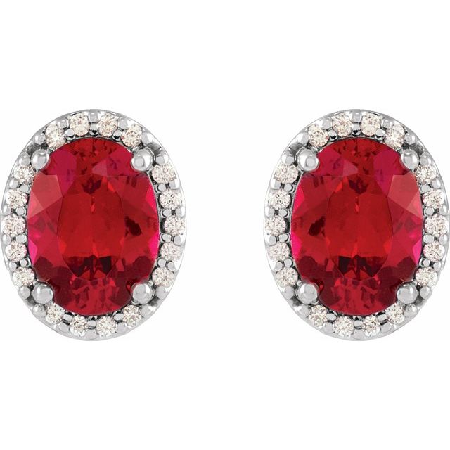 sterling-silver--lab-grown-ruby-&-.04-ctw-natural-diamond-halo-style-earrings