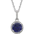 14k-white-lab-grown-blue-sapphire-&-1/10-ctw-natural-diamond-18"-necklace