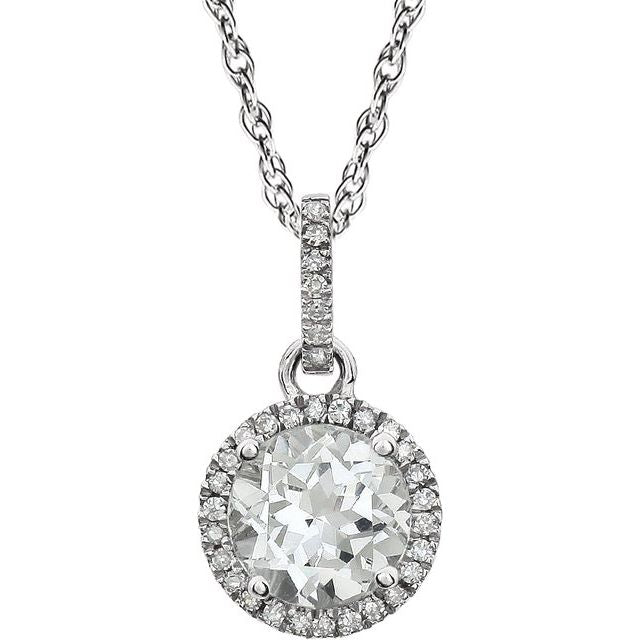 14k-white-lab-grown-white-sapphire-&-1/10-ctw-natural-diamond-18"-necklace