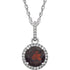 14k-white-natural-mozambique-garnet-&-1/10-ctw-natural-diamond-18"-necklace