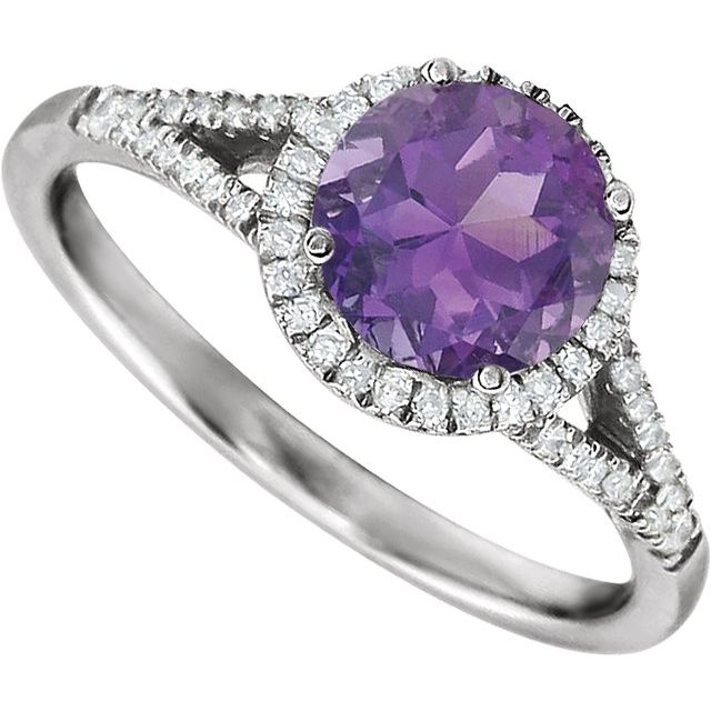 14k-white-natural-amethyst-&-1/6-ctw-natural-diamond-ring