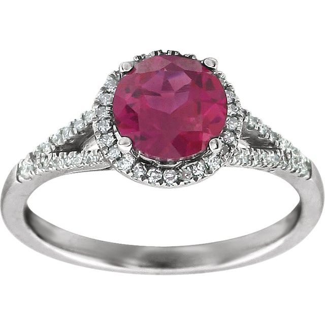 14k-white-lab-grown-ruby-&-1/6-ctw-natural-diamond-ring
