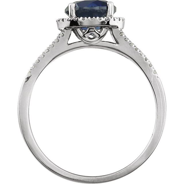 14k-white-lab-grown-blue-sapphire-&-1/6-ctw-natural-diamond-ring