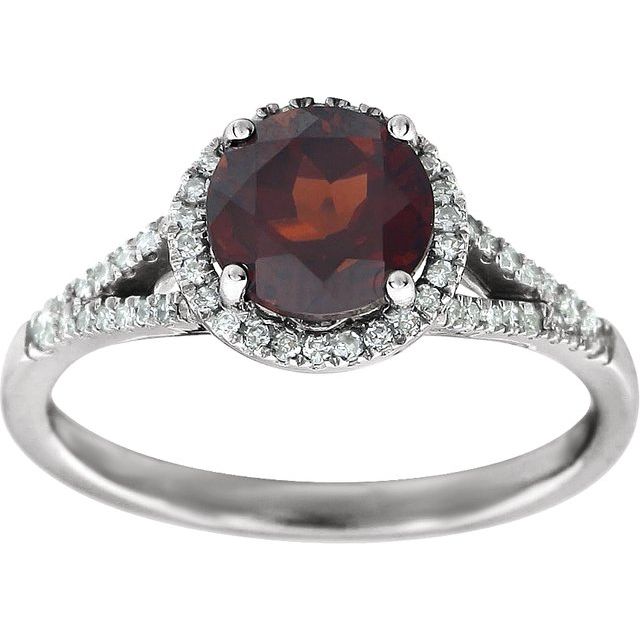 14k-white-natural-mozambique-garnet-&-1/6-ctw-natural-diamond-ring