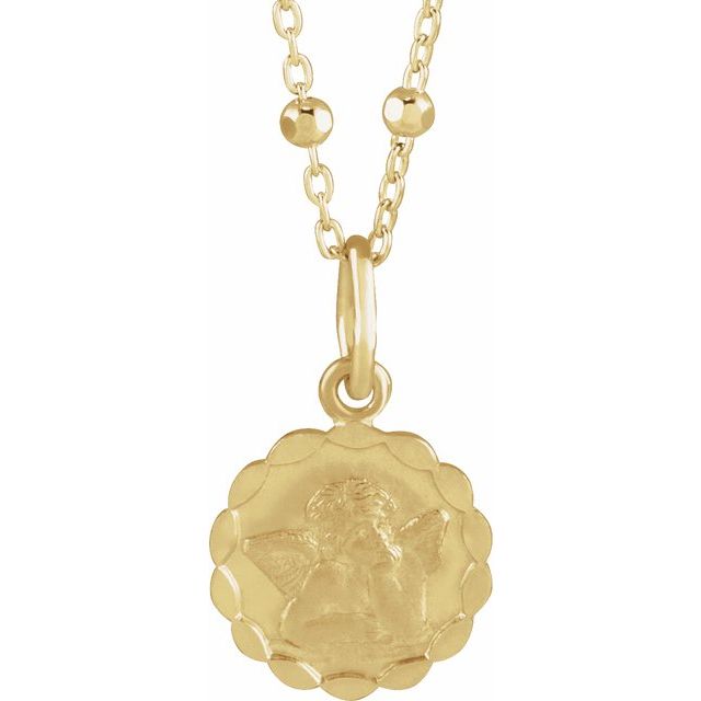 14k-yellow-cherub-18"-necklace