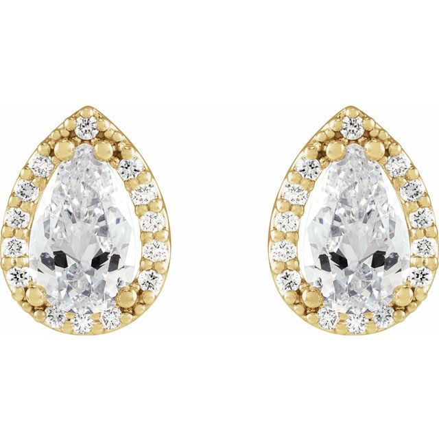 14k-yellow--pear-1/4-ctw-natural-diamond-halo-style-earrings