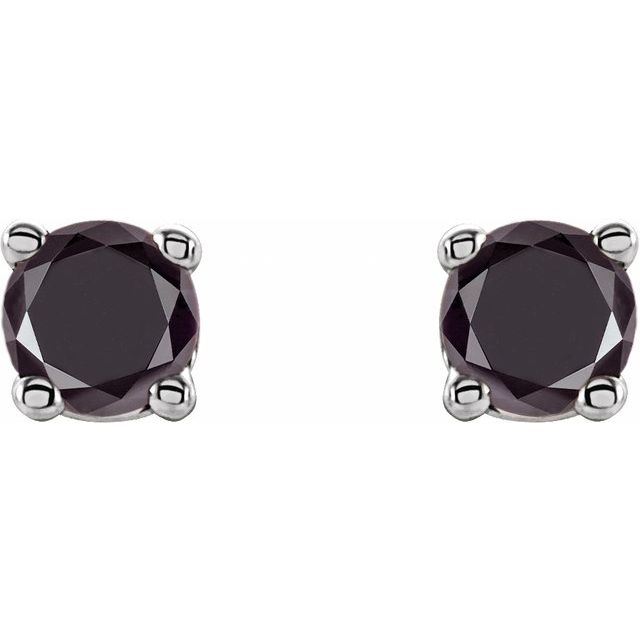 14k-white-1/8-ctw-natural-black-diamond-earrings