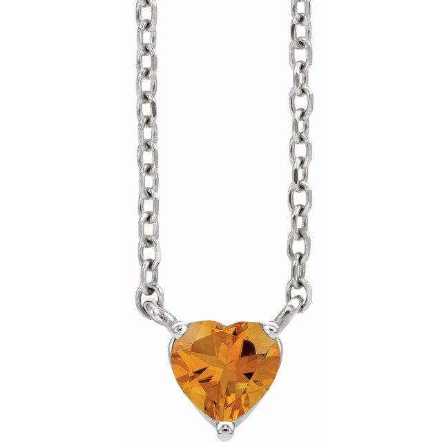 14k-white-natural-citrine-heart-16-18"-necklace