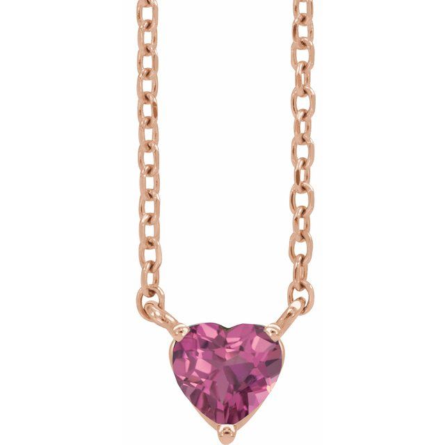 14k-rose-natural-pink-tourmaline-heart-16-18"-necklace