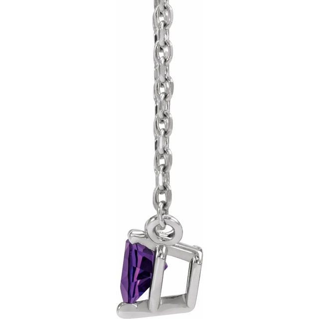 14k-white-natural-amethyst-heart-16-18"-necklace