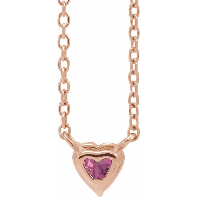 14k-rose-natural-pink-tourmaline-heart-16-18"-necklace