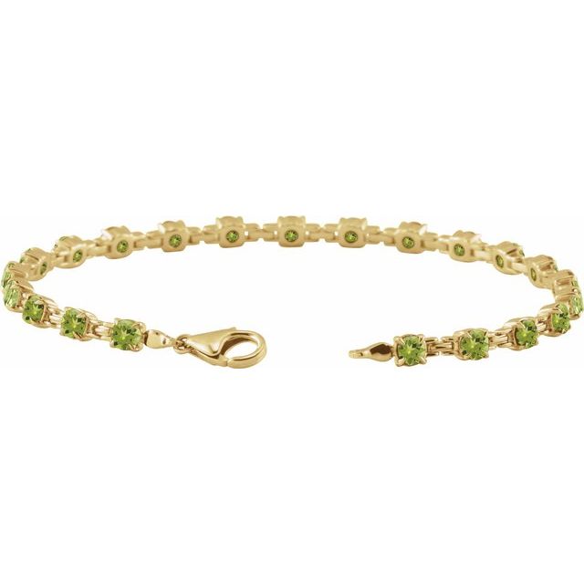 14k-yellow-natural-peridot-7-1/4"-line-bracelet