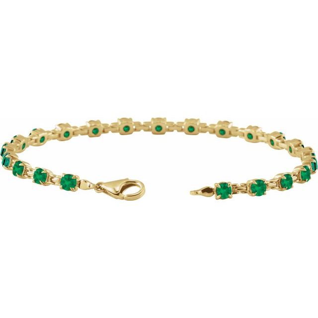 14k-yellow-lab-grown-emerald-7-1/4"-line-bracelet
