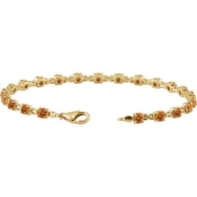 14k-yellow-natural-citrine-7-1/4"-line-bracelet