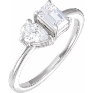 1 ct Lab-Grown Diamond Two-Stone Ring
