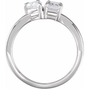 1 ct Lab-Grown Diamond Two-Stone Ring