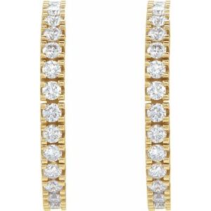 1 ct Diamond Accented Hoop Earrings