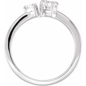 5/8 ct Lab-Grown Diamond Two-Stone Ring