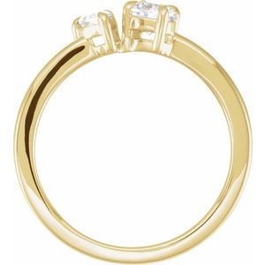 5/8 ct Lab-Grown Diamond Two-Stone Ring