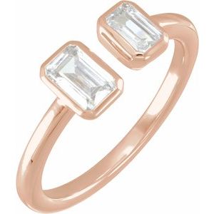 1 ct Lab-Grown Diamond Two-Stone Ring