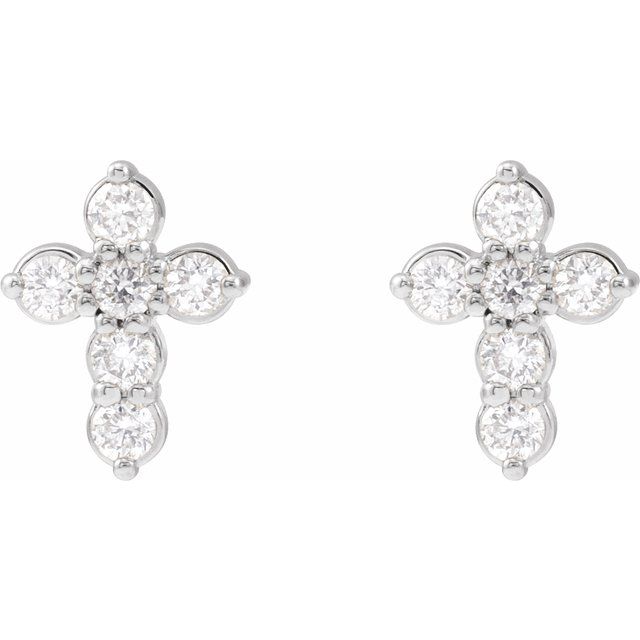 sterling-silver-1/6-ctw-natural-diamond-cross-earrings