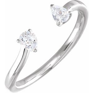 1/5 ct Lab-Grown Diamond Two-Stone Ring