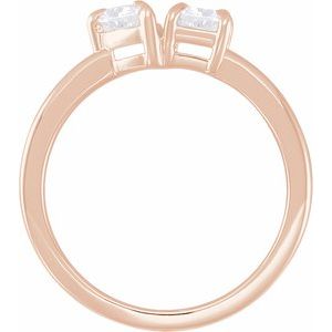 1 ct Lab-Grown Diamond Two-Stone Ring