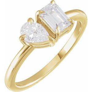 1 ct Lab-Grown Diamond Two-Stone Ring