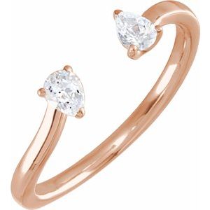 1/5 ct Lab-Grown Diamond Two-Stone Ring
