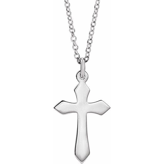 14k-white-cross-18"-necklace