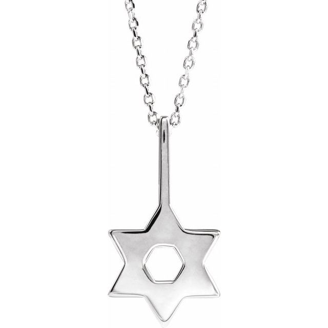 14k-white-star-of-david-16-18"-necklace